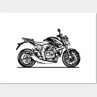 CB1000R Motorcycle Sketch Art Posters and Art